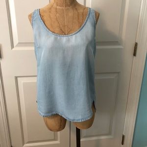 Anthropologie Chambray Tank
